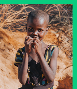 A photo of children receiving support from The Moses Foundation