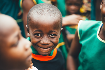 Image of children in a school feeding program